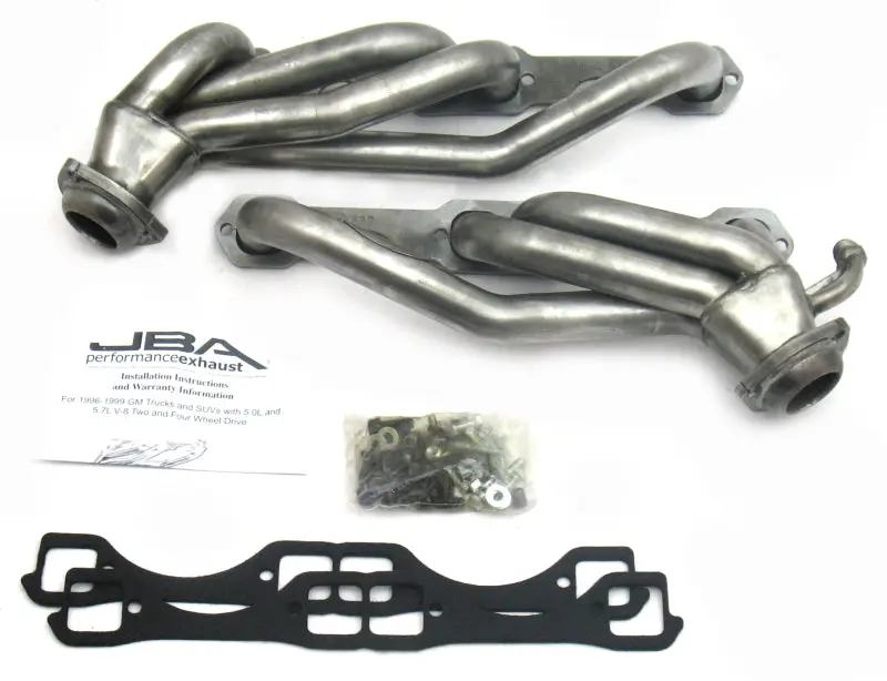 JBA 96-00 GM Truck 5.0L/5.7L SBC Raw 409SS Cat4Ward Header Without .I.R.