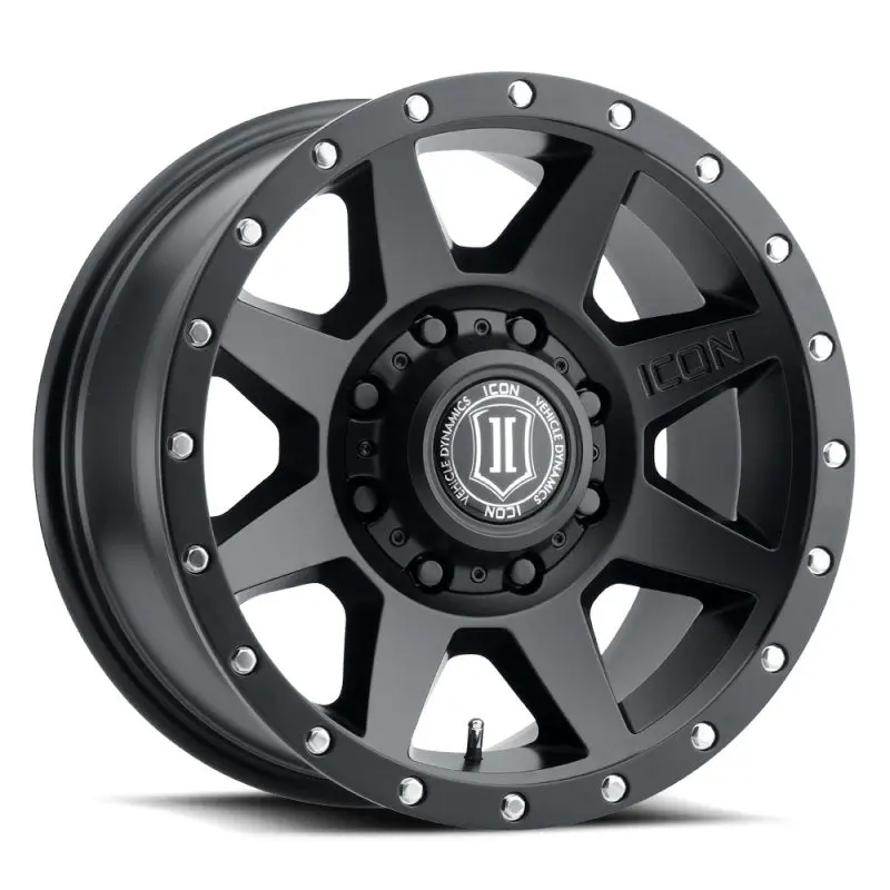 ICON Rebound HD 18x9 Satin Black Wheel 8x180 Bolt Pattern 12mm Offset 5.5in Backspace 124.2mm Bore