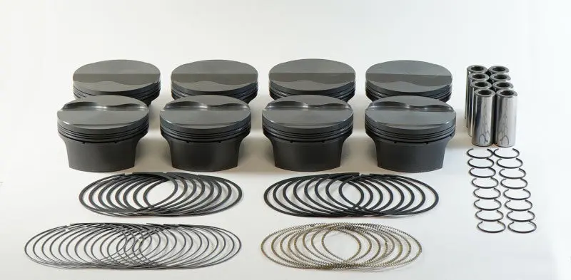 Mahle MS Chevrolet LS 5.3L 325cid 3.780in Bore x 1.299CH 3.622 Stroke 14.0cc 12.4 CR High Compression Piston Set 8
