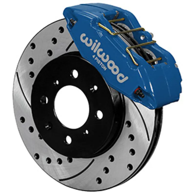 Wilwood DPHA Front Caliper & Rotor Kit Drilled Honda/Acura 262mm OE Rotor Competition Blue