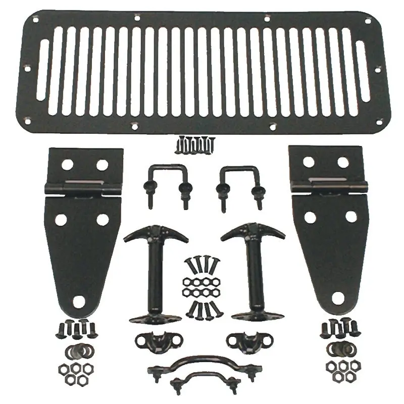 Rugged Ridge 78-95 Jeep CJ Wrangler Black Hood Kit Replacement