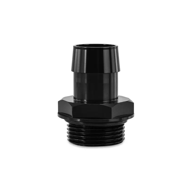 Mishimoto -16ORB to 1in Hose Barb Aluminum Fitting Black Custom Hose Applications