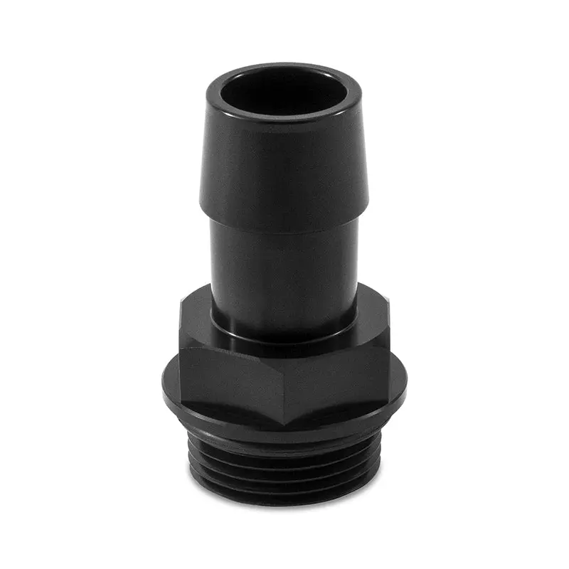 Mishimoto M27 x 2.0 to 3/4in Hose Barb Black Aluminum Fitting Coolant Lines