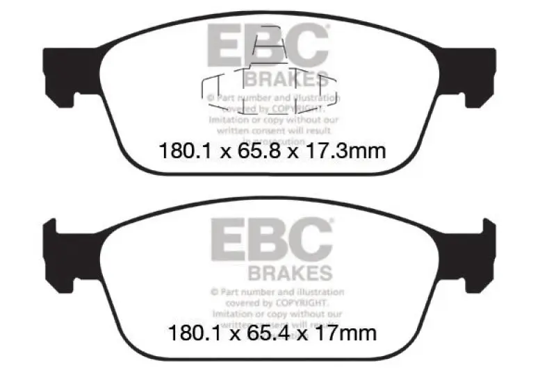EBC 12+ Ford Focus 2.0 Turbo ST Redstuff Front Brake Pads Performance