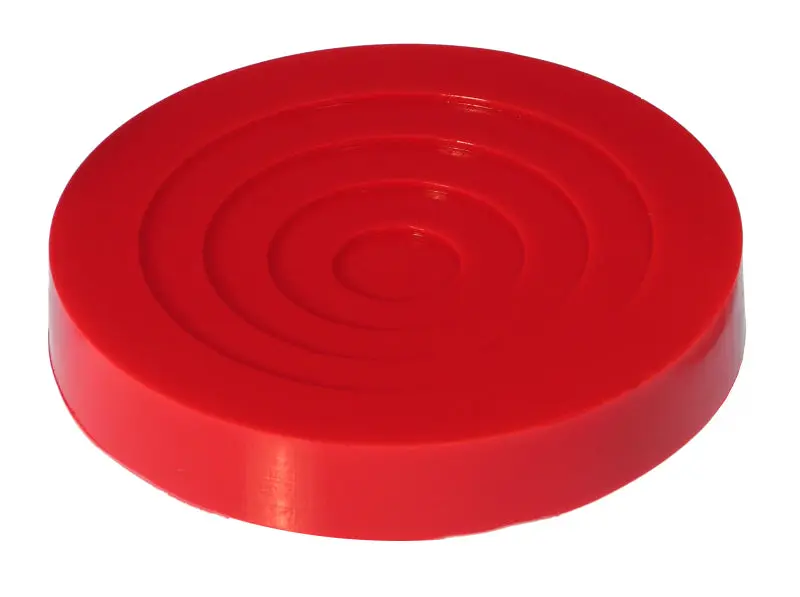Prothane Universal Jack Pad 5in Diameter Red Vehicle Lifting and Support