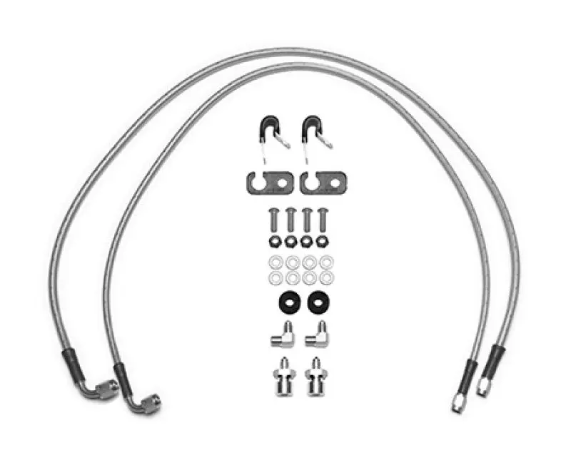 Wilwood 18-22 Jeep JL Flexline Kit 33 Inch -3 M10-1.0 IF 1/8-27 NPT Straight 90 Degree