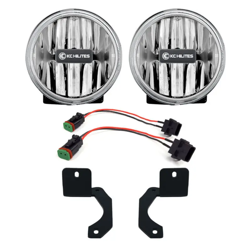 KC HiLiTES 18-23 Jeep JL/JT 4in Gravity G4 LED Light 10w SAE/ECE Clear Fog Beam Pair Pack System