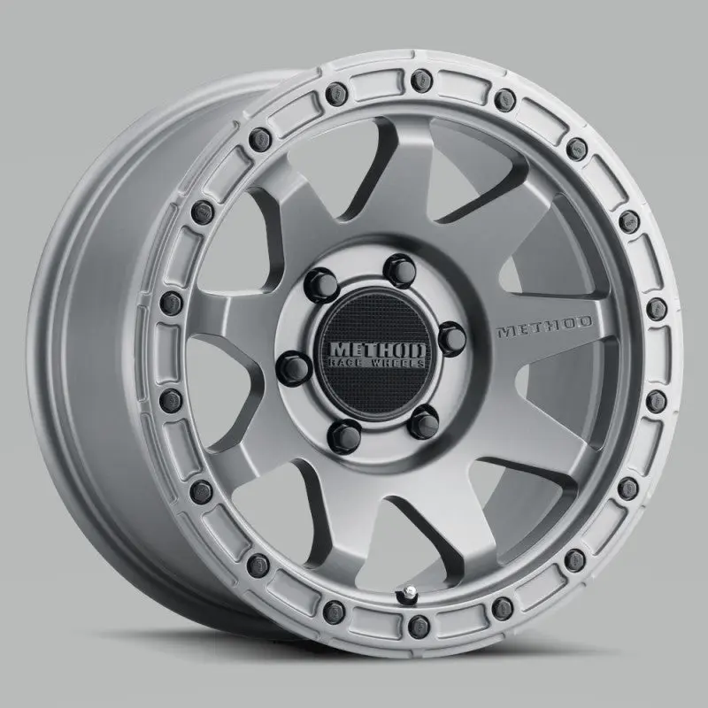 Method MR317 17x8.5 0mm Offset 6x5.5 106.25mm CB Matte Titanium Wheel Jeeps and Trucks Method Wheels