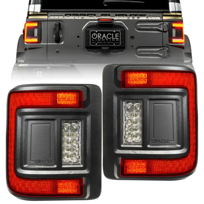 Oracle 2018+ Jeep Wrangler Rubicon Sport LED Flush Mount Tail Lights Tinted Lens and Warranty ORACLE Lighting
