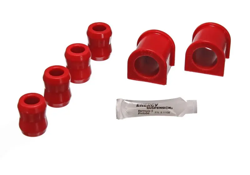 Energy Suspension 87-96 Jeep Wrangler YJ Red Front 1-1/8in Sway Bar Bushing Set End Link Bushings