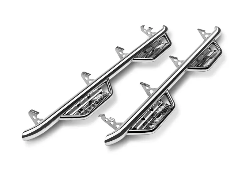 N-Fab Podium SS Full Length Polished Stainless Running Boards 2018 Jeep Wrangler JL 4DR