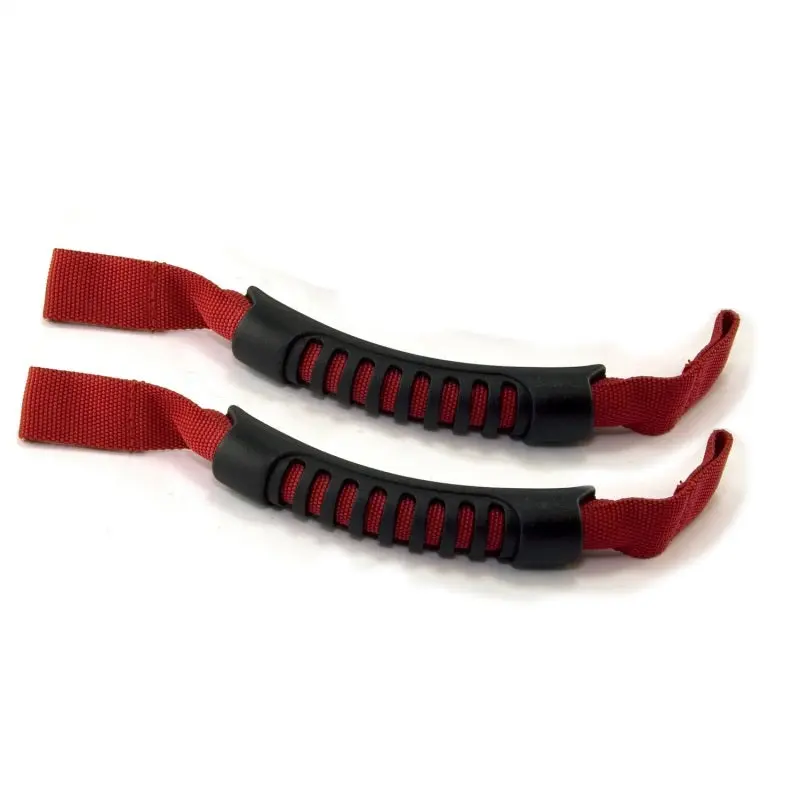 Rugged Ridge Front Headrest Grab Handles Red 2007-2020 Jeep Wrangler JK JL JT