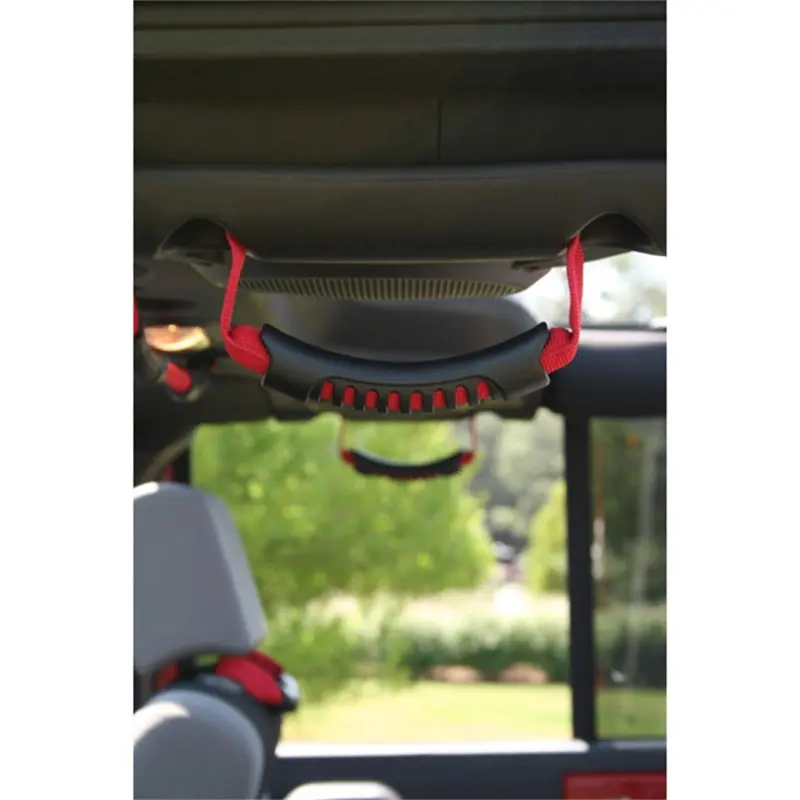 Rugged Ridge Rear Side Grab Handles Red 2007-2018 Jeep Wrangler Unlimited JK