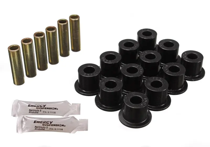 Energy Suspension 72-81 Scout II Black Front & Rear Leaf Spring Bushing Set - Durable Replacement