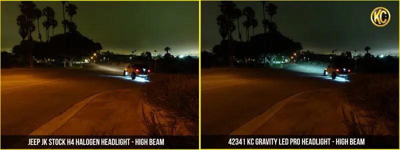 KC HiLiTES 07-18 Jeep JK Not Rubicon Sahara 7in Gravity LED Pro DOT Headlight Pair Pack System