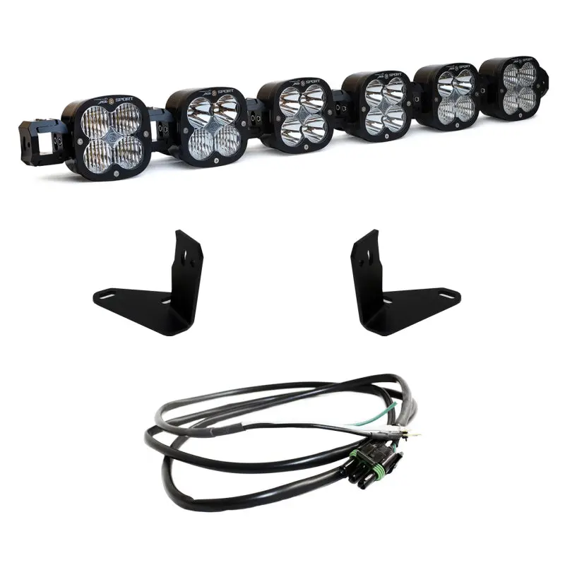 Baja Designs 2021+ Ford Bronco 6 XL Linkable Light Bar Kit Steel Bumper Mount Upfitter