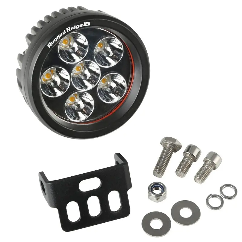 Rugged Ridge 3.5 Inch Round LED Light 18 Watt Off Road Jeep Lighting