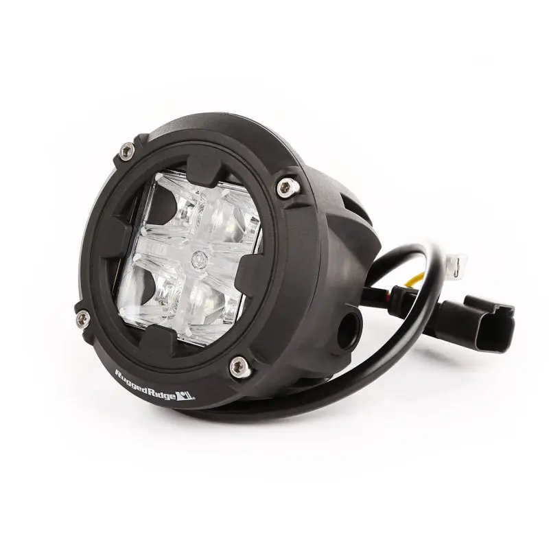 Rugged Ridge Round LED Light 3.5in Combo High Low Beam Off Road
