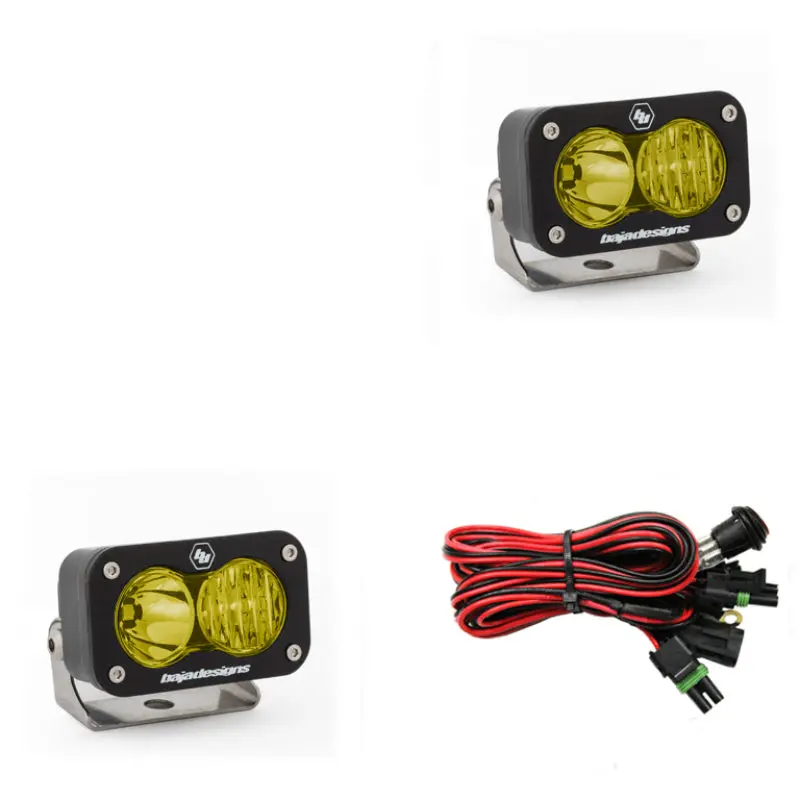 Baja Designs S2 Sport Driving Combo Pattern Pair LED Work Light Amber
