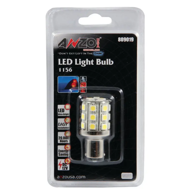 ANZO 1156 LED Bulbs White 24 LEDs 2in Tall Universal Replacement