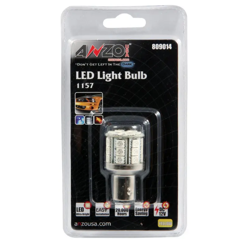 ANZO 1157 LED Bulbs Amber 28 LEDs 1 3/4in Tall Universal Fit