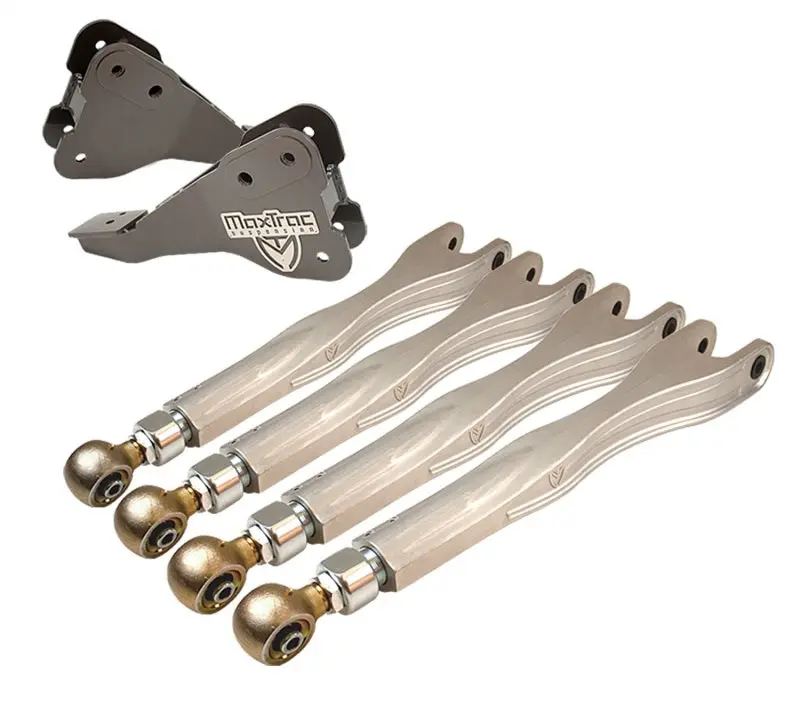 MaxTrac 17-19 Ford F-250/350 4WD Dually 0-6in Adaptive 4-Link Arm Kit Custom Lift