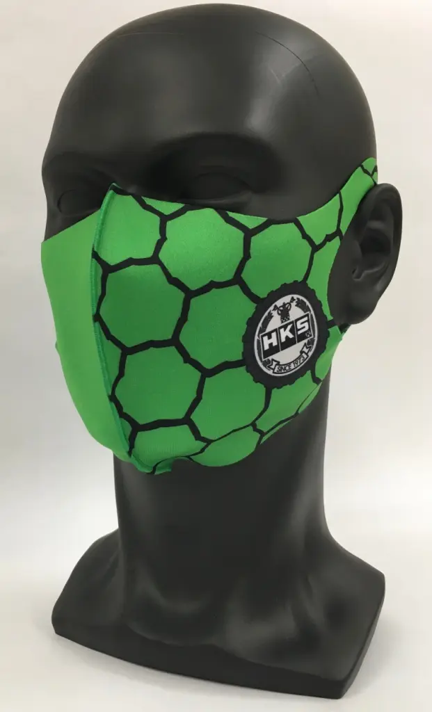 HKS Graphic Mask SPF Green Extra Large - UV Blocking Car Mask