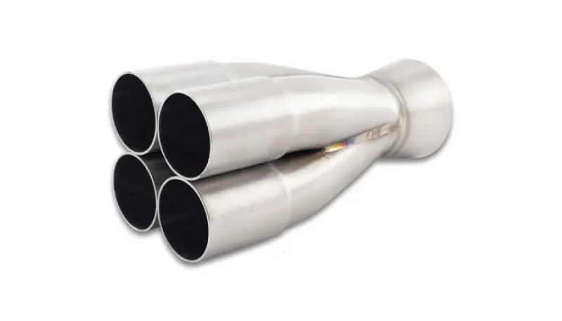 Vibrant 4-1 Stainless Steel Merge Collector 1.50in Inlet Slipover ID 2.00in Merge Outlet OD Single Unit