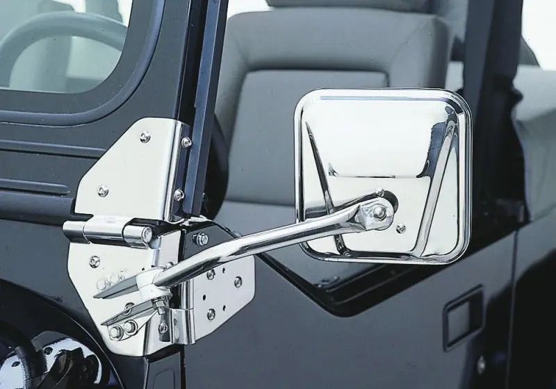 Rampage 1955-1983 Jeep CJ5 Stainless Steel Side Mirrors Pair