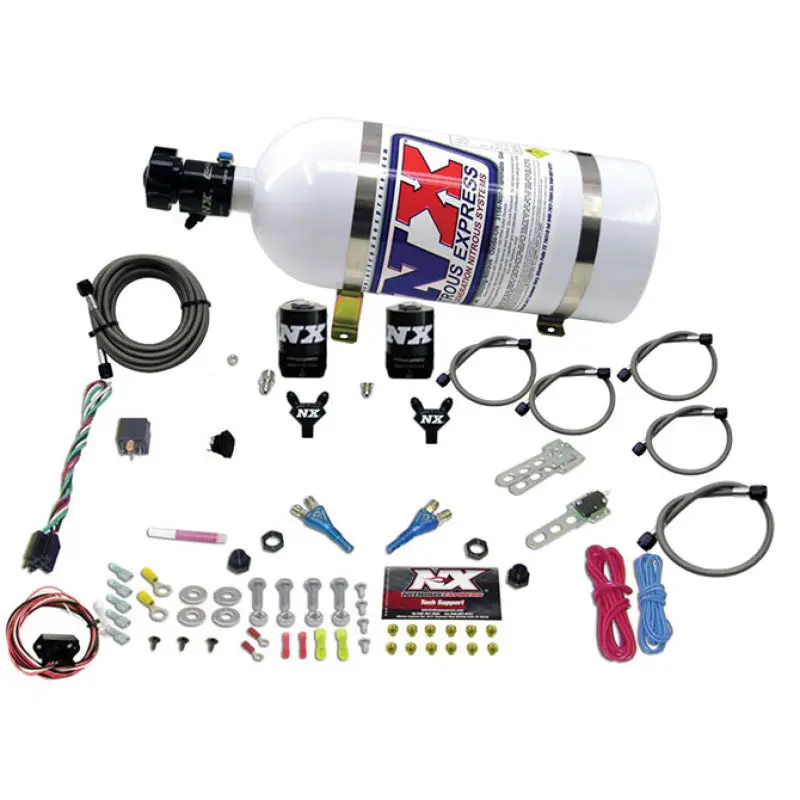 Nitrous Express 03-18 Nissan 350Z/370Z Dual Nozzle Nitrous Kit 35-150HP 10lb Bottle