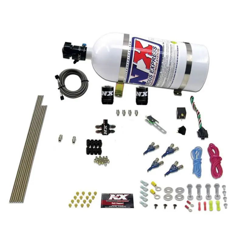 Nitrous Express 4 Cyl Gasoline EFI Nitrous Kit 50-250HP 10lb Bottle