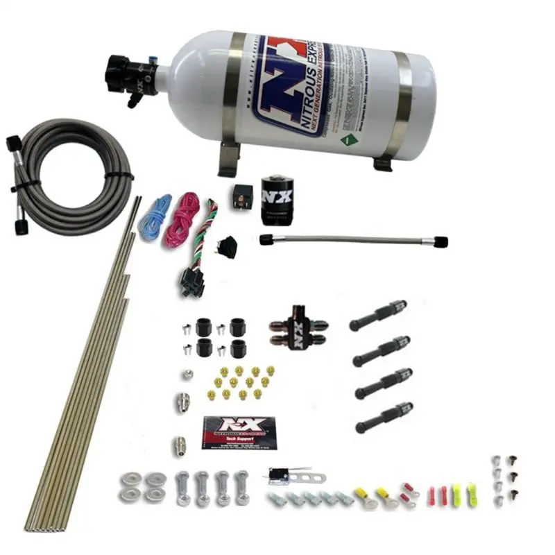 Nitrous Express Dry Direct Port Nitrous Kit 4 Cyl 10lb Bottle