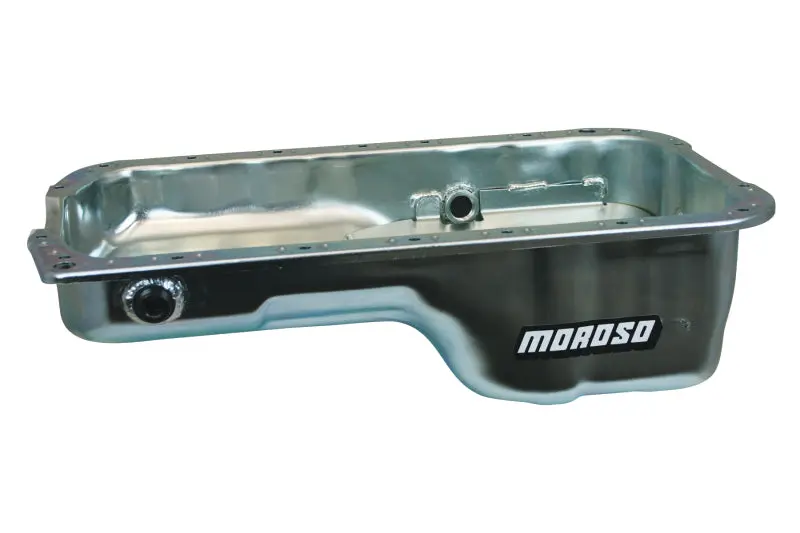 Moroso Honda 2.2 2.3L H Series Stock Wet Sump 4qt 5.25in Steel Oil Pan Oil Drainbacks
