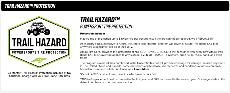 Atturo Trail Blade BOSS SxS Tire 28x10R14 70N Off-Road Atturo Tire