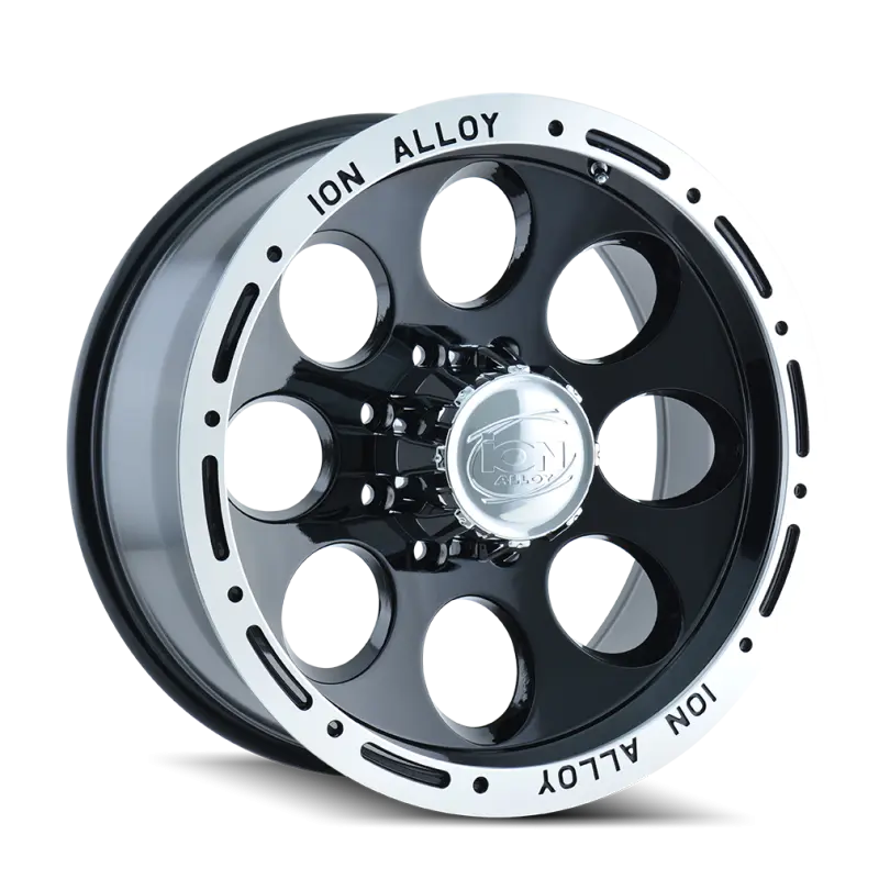 ION Type 174 15x10 Black Machined Wheel 5x139.7 Bolt Pattern -38mm Offset 108mm Hub ION Wheels