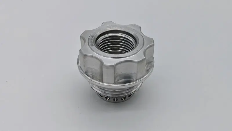 Granatelli -10AN ORB Female -20AN Male Threaded Insert Vented Oil Fill Cap Natural Granatelli Motor Sports
