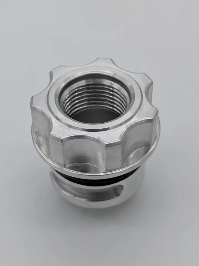 Granatelli GM LS/LT Ford Coyote -10AN ORB Female Threaded Insert Vented Oil Fill Cap Natural Granatelli Motor Sports
