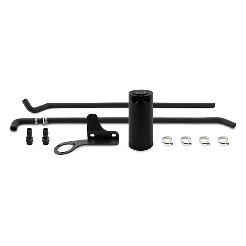 Mishimoto Black Baffled Oil Catch Can Kit 07-13 Mazda Mazdaspeed3 PCV Side