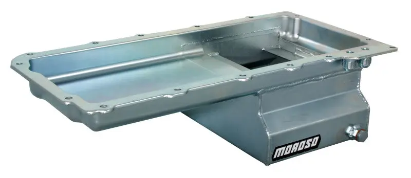 Moroso GM LS Swap Wet Sump 7qt 6in Baffled Steel Oil Pan Rear Sump