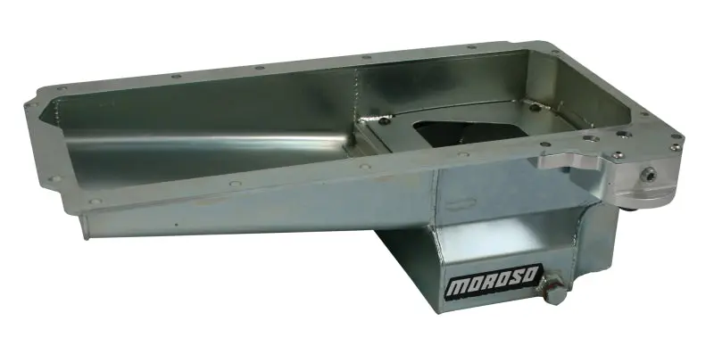 Moroso GM LS Swap Wet Sump 7qt 6in Angled Steel Oil Pan Rear Sump