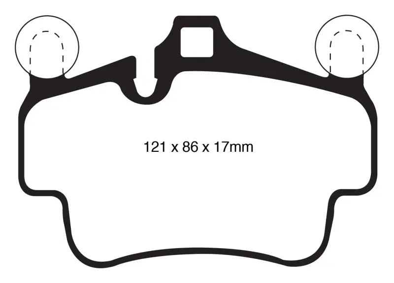 EBC Redstuff Front Brake Pads 07-08 Porsche 911 3.6 Carrera 2 Cast Iron Rotor