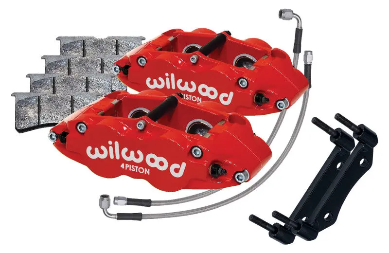 Wilwood Superlite Front Caliper Kit 84-89 Porsche 911 3.5in MT Rotors - Red