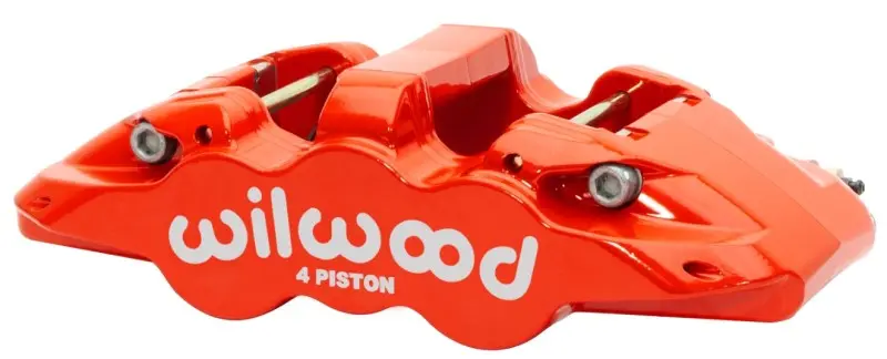 Wilwood Aero4-DS Forged Four-Piston Caliper Black 1.38in Piston 1.10in Rotor Red