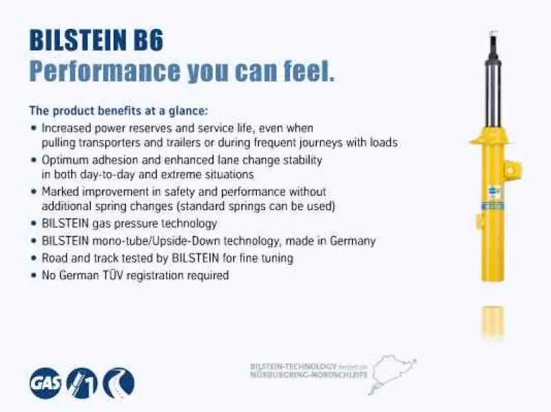 Bilstein B6 1988 BMW M5 M6 Front Monotube Suspension Strut Cartridge Performance Handling