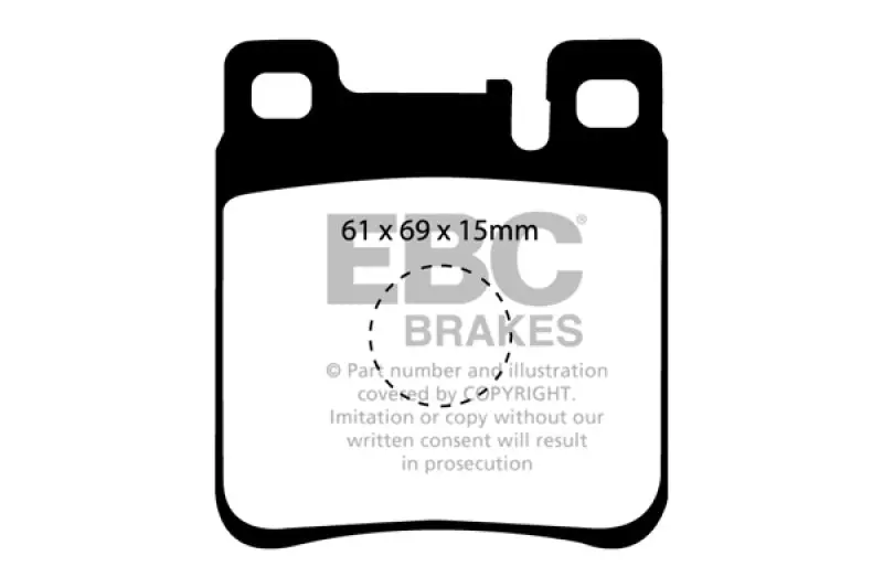 EBC 05-06 Chrysler Crossfire 3.2 SRT6 Redstuff Rear Brake Pads Sport