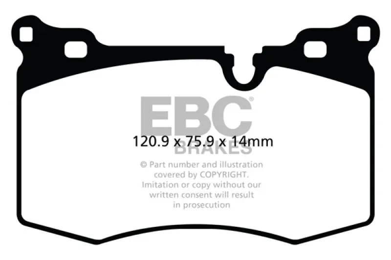 EBC Yellowstuff Front Brake Pads 09-14 Mini Hardtop 1.6L Turbo JC Works