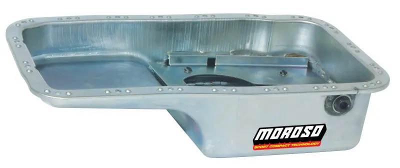Moroso Acura Honda 1.6L B16A3 Road Race Baffled Wet Sump 5.5qt 6in Steel Oil Pan