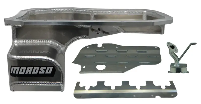 Moroso Mitsubishi Evo 7 8 9 Road Race Baffled Wet Sump 6.5qt Aluminum Oil Pan Lower Intercooler Pipe