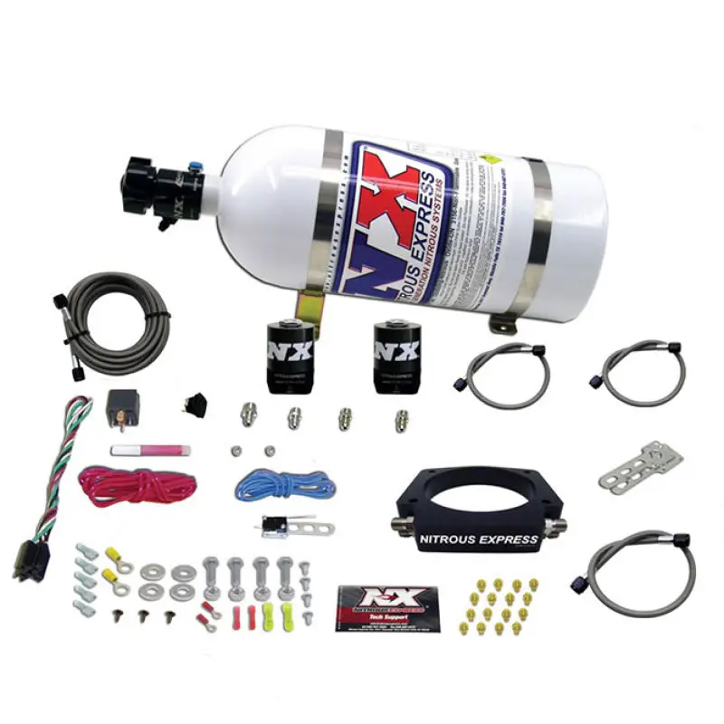 Nitrous Express GM LS 90mm Nitrous Plate Kit 50-400HP 10lb Bottle LS Engines