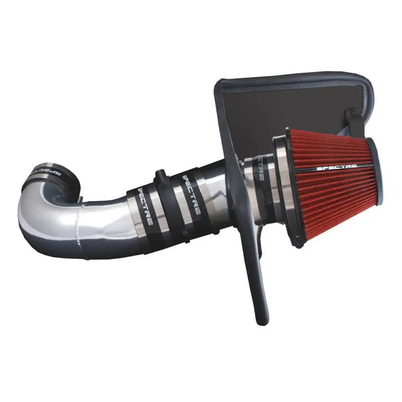 Spectre 08-09 Pontiac G8 V8 6.0L Clear Anodized Air Intake Kit Red Filter